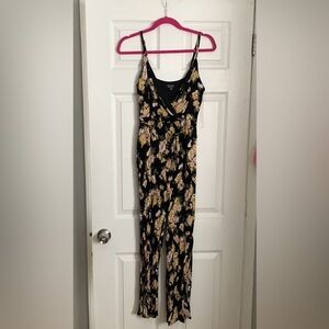 Cute black jumper with yellow flowers. Size small